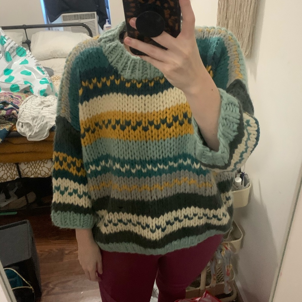 Funky 3/4 length Knit cardigan